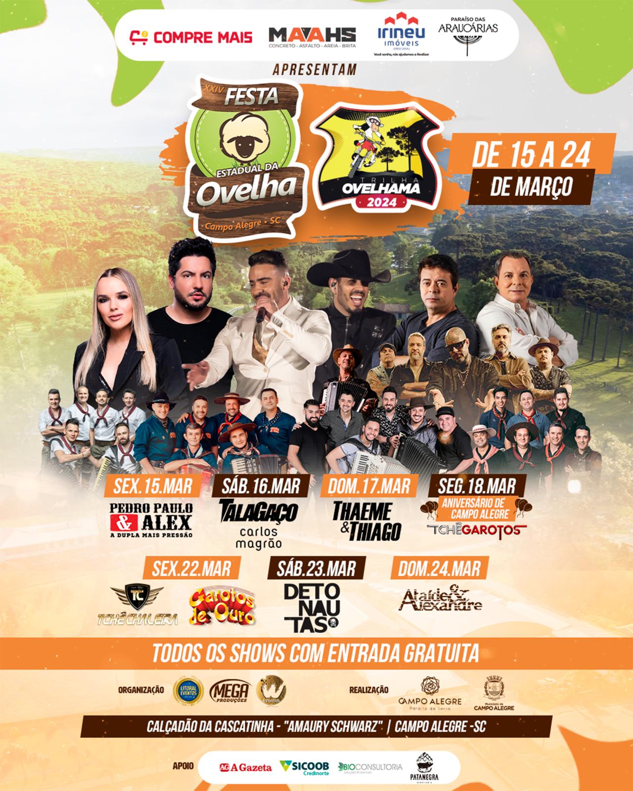 Programação completa da Festa da Ovelha e da  Ovelhama