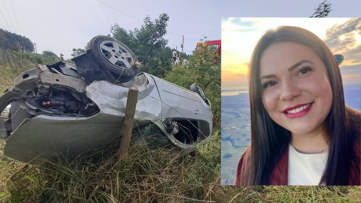 Mulher morre após capotamento de veículo na SC-114, em Palmeira