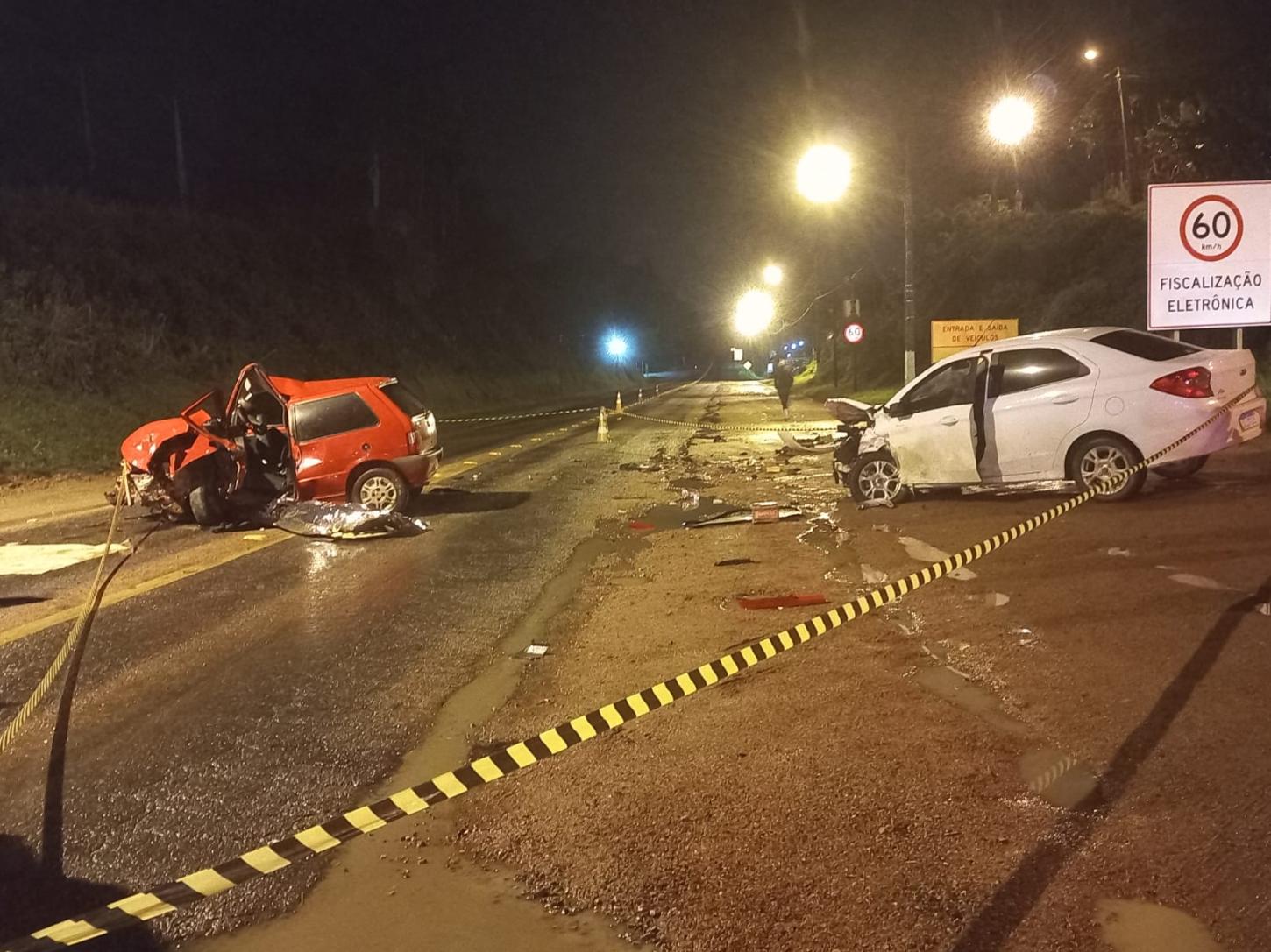 Grave colisão deixa uma pessoa morta na BR-280 em Corupá