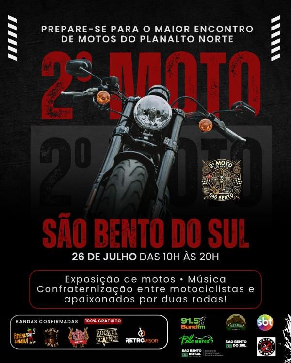 Vem aí o 2º Moto São Bento no dia  26 de julho