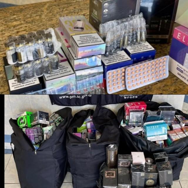 Irmãos são presos com anabolizantes e cigarros eletrônicos em São Bento do Sul