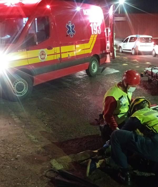 Ciclista de 60 anos fica ferido após ser atropelado em Rio Negrinho