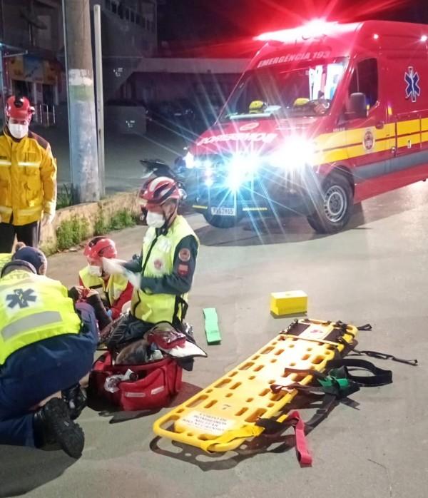 MOTOCICLISTA FICA FERIDA EM COLISÃO NA BR-280, EM RIO NEGRINHO