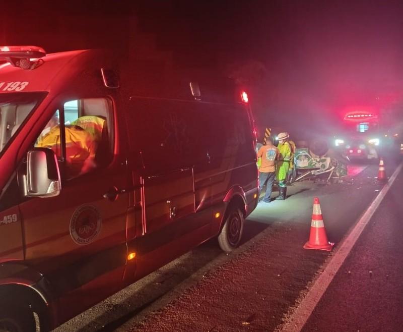 Acidente de trânsito na BR-116 deixa motorista gravemente ferido em Papanduva