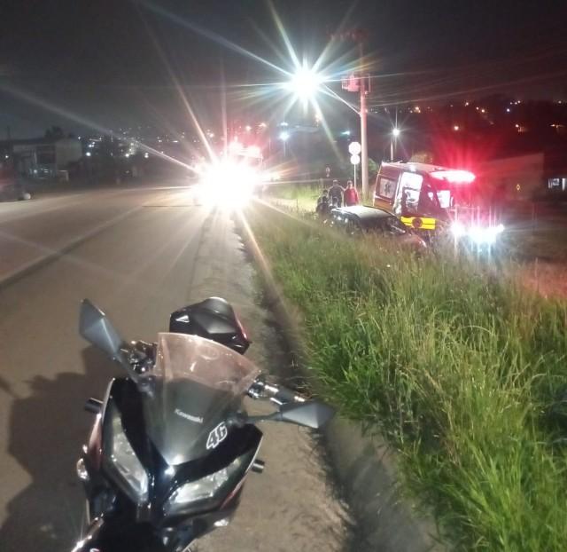ACIDENTE ENTRE DUAS MOTOCICLETAS DEIXA FERIDOS NA BR-280, EM RIO NEGRINHO
