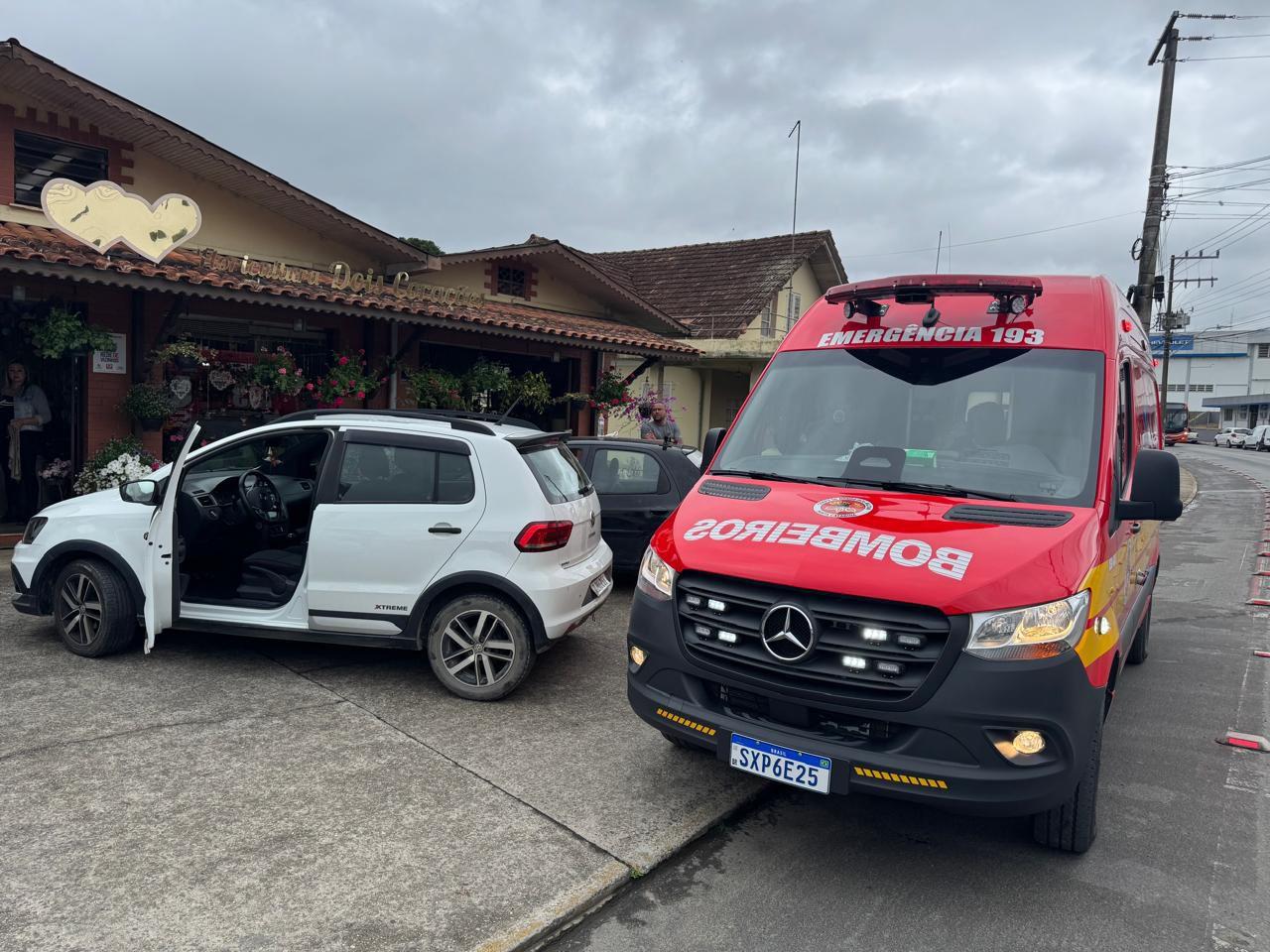 Acidente na rua Antônio Kaesemodel em São Bento do Sul