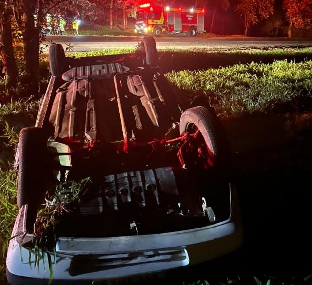 Capotamento deixa idoso ferido na BR 116 em Monte Castelo