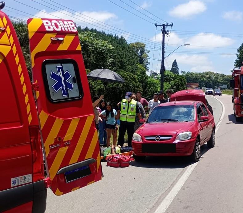 Idoso fica gravemente ferido após atropelamento na BR-280, em Rio Negrinho