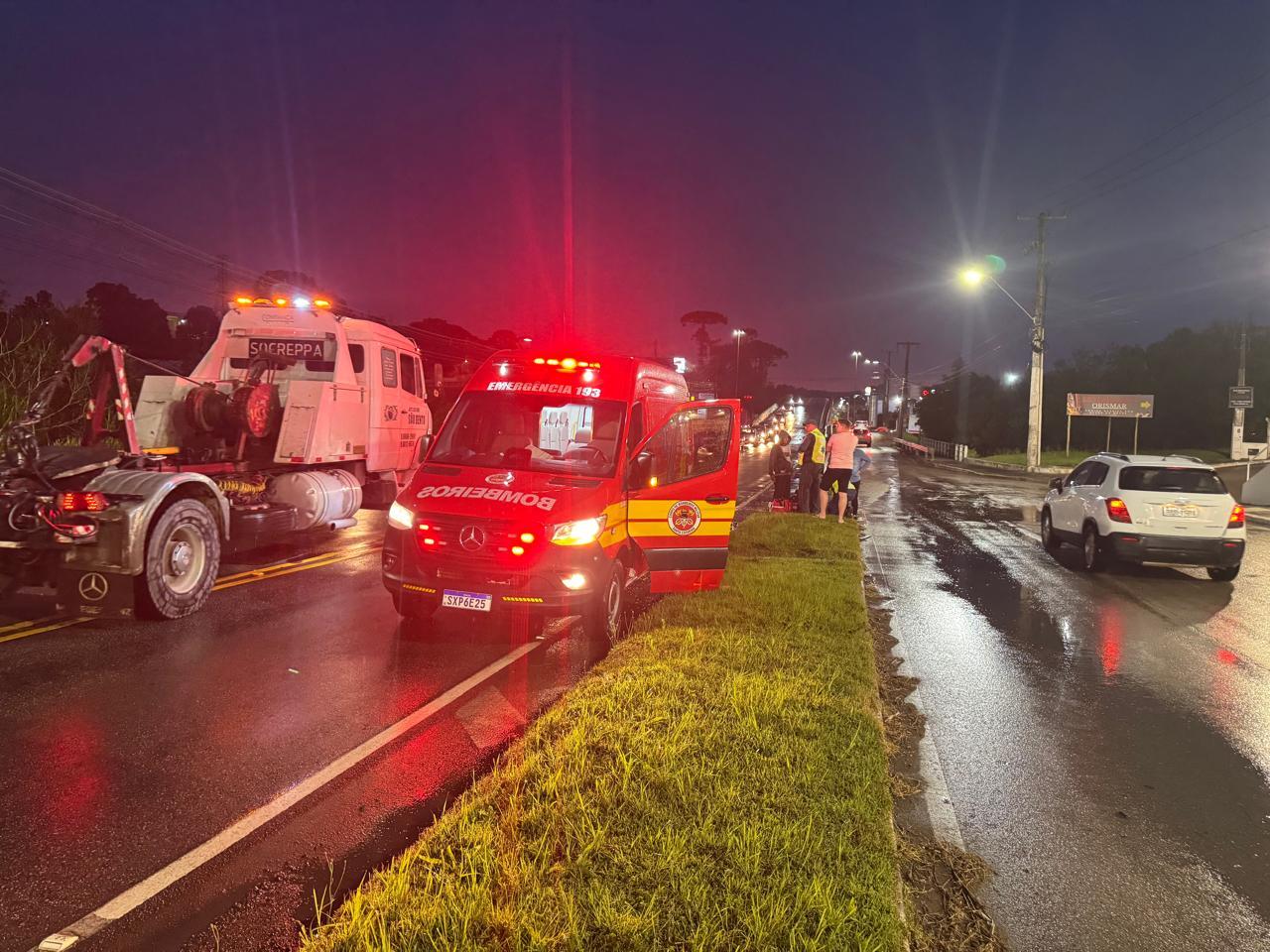 Pedestre é atropelado em frente da Havan em São Bento do Sul