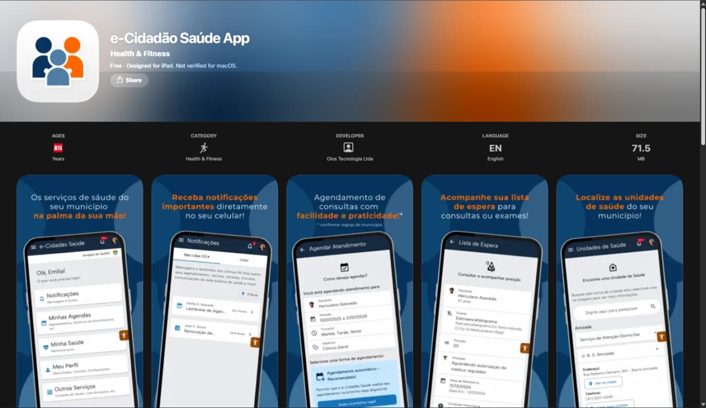 ​Saúde Digital: São Bento do Sul lança agendamento de consultas por aplicativo