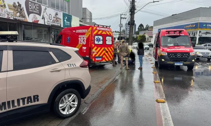 Atropelamento deixa dois menores feridos em São Bento do Sul