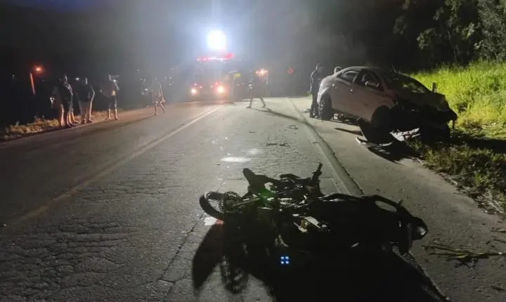 ​Motociclista é socorrido em estado crítico após colisão na SC-416, em Itapoá