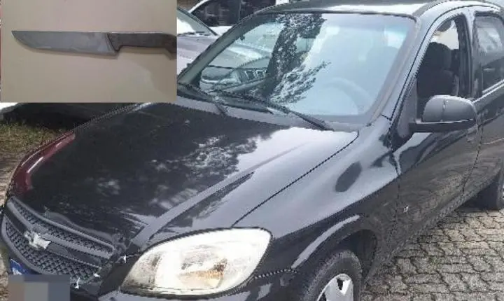 ​PM prende jovem após assalto com facão em mercado de Joinville